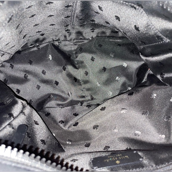 Luv Betsey Johnson Quilted Dome Satchel Triple Handle Crossbody Black White Pink - Picture 7 of 7